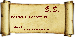 Baldauf Dorottya névjegykártya